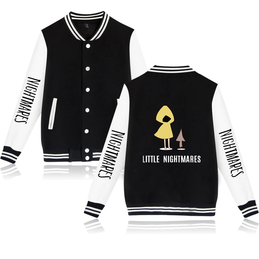 

Print Little Nightmares 2 Baseball Jacket Women Men Fashion Long-sleeved Jacket Trend Casual Baseball Uniform