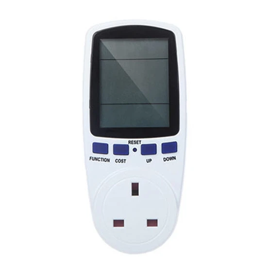 

3-pin UK plug Power Consumption Meter Energy Electricity Usage Watt Calculator Monitor free shipping