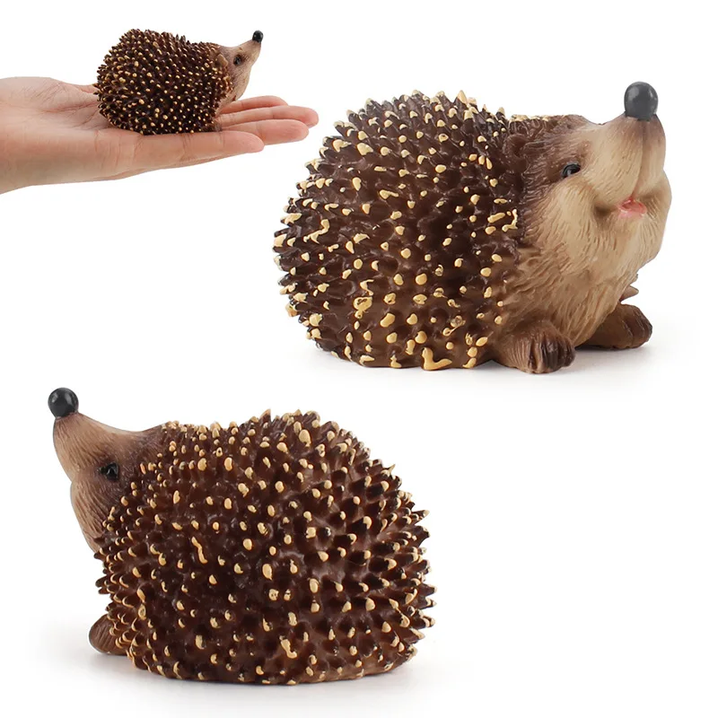 Mini erizo salvaje de simulaci&oacute;n de animales para ni&ntilde;os, modelo de colecci&oacute;n cognitiva educativa de ciencia, juguete hecho a mano de escritorio-2
