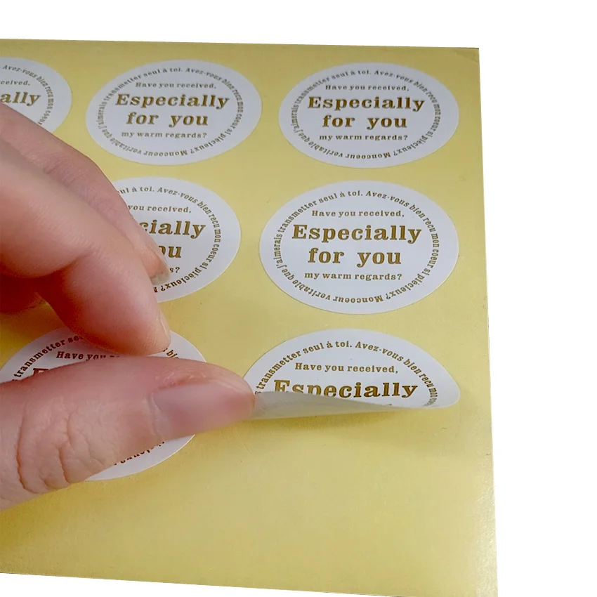 120 шт./лот белые наклейки с надписью интеллигентая для вас клейкие бумажные