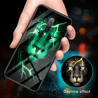 lion phoenix wolf tiger unicorn glass case for oneplus 7t 7tpro 7 7pro 6 6t 5 5t luxury phone cover