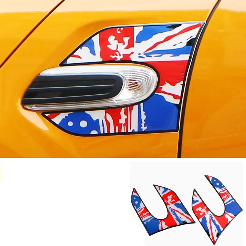 3D наклейка на боковую пластину автомобиля с принтом Union Jack крыло наклейки для Mini