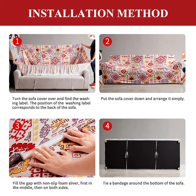 

Elastic Printing Sofa Cover Multicolor Living Room Sofa Chair Home Decoration 1/2/3/4 Seat Pet Stretch Polyester Sofa Cover