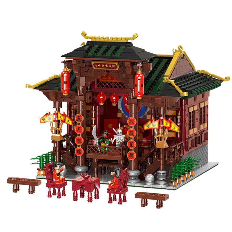 Xingbao 01020 Китай ветряные блоки Zhonghua улица Большой театр уличный вид серия сборных
