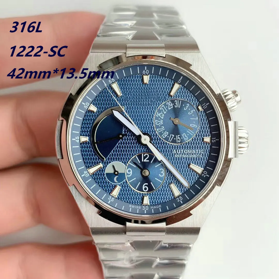 

Men's Mechanical Watch 316L Stainless Steel Watch 1222-SC Mechanical 42mm 13.5mm Movement AAA High Quality