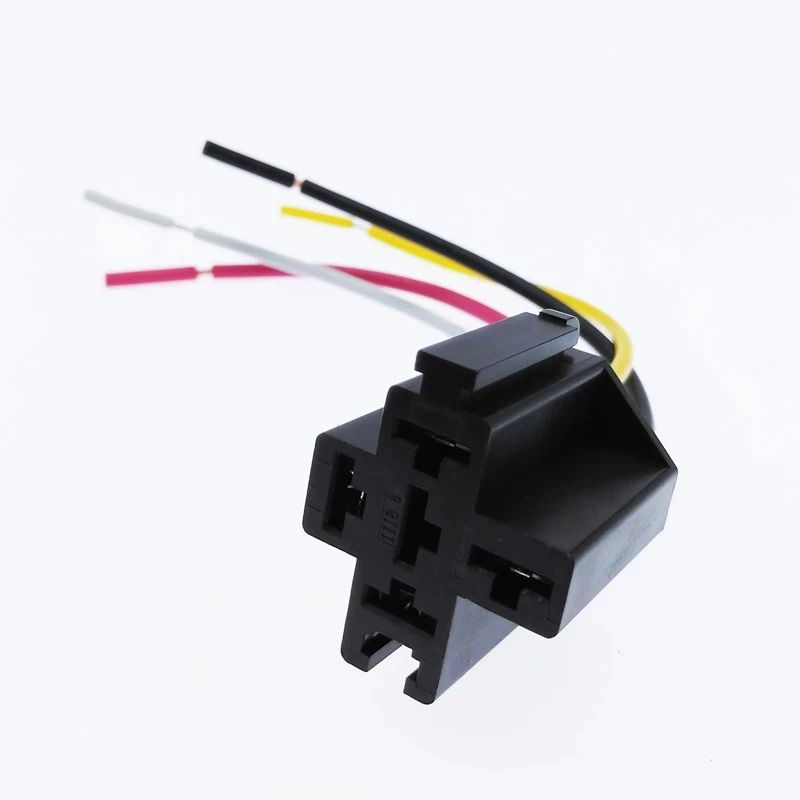 Предварительно проводной 4 5 Pin Реле крепление держатель гнезда цоколя 12V 24V 40A