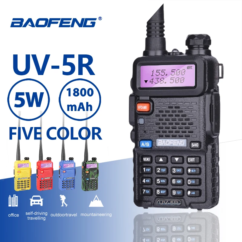 Портативная рация Baofeng UV-5R 5 Вт UHF VHF портативная двухсторонняя радиостанция UV5R UV 5R