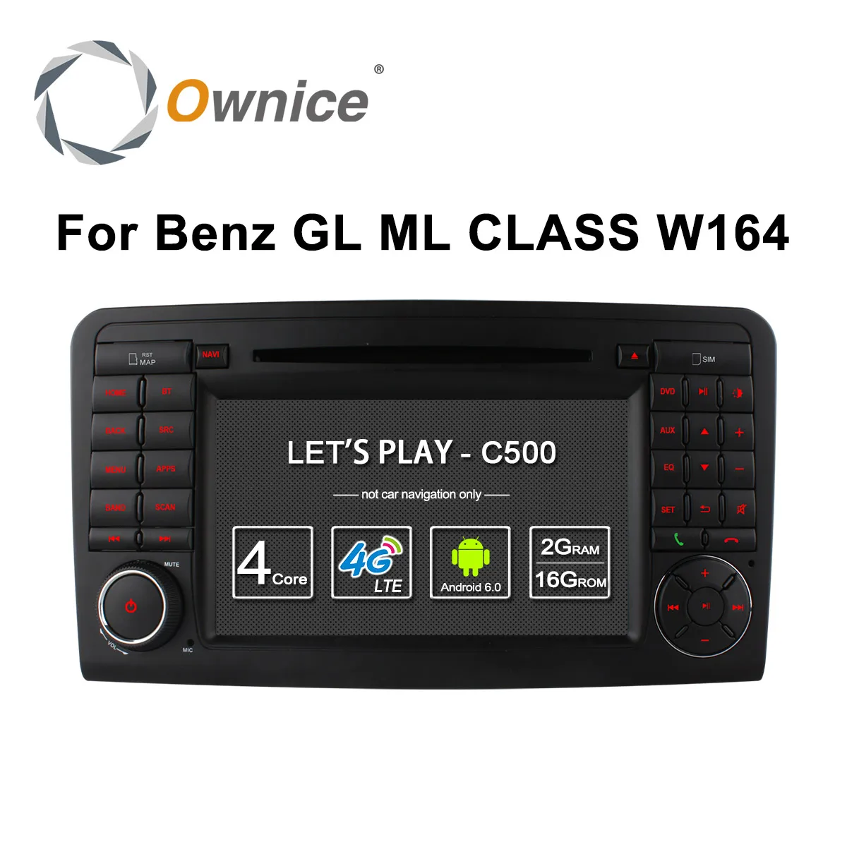 Автомобильный DVD плеер Ownice C500 Android 6 0 Восьмиядерный процессор 32 Гб ПЗУ GPS для Mercedes GL