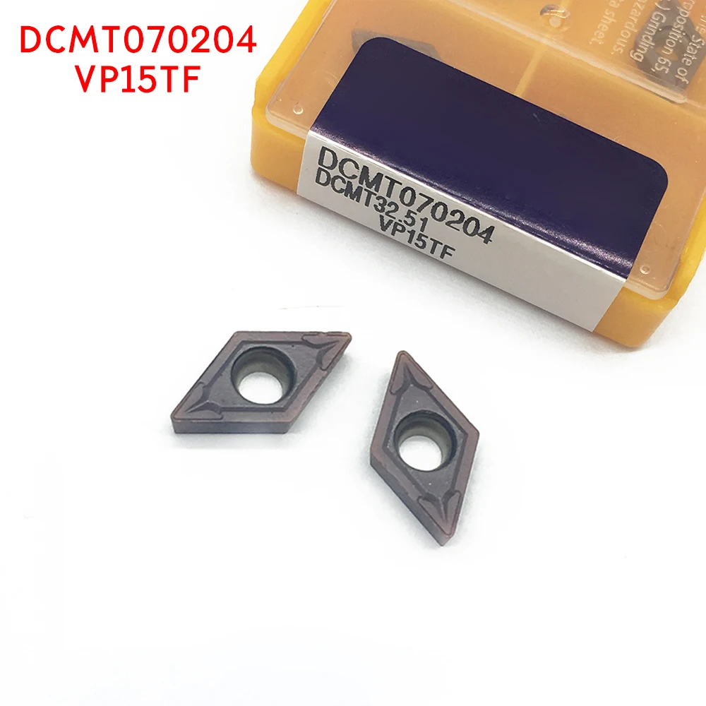 DCMT070204 VP15TF карбидные вставки внутренний токарный инструмент DCMT 070204 торцевые