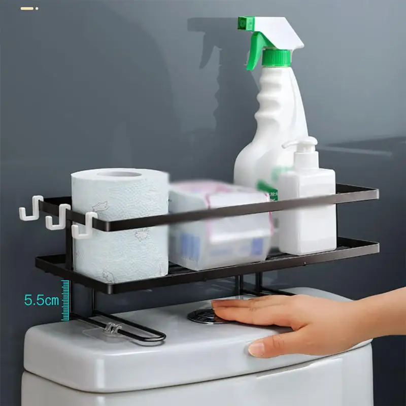 

Multi-function Punch-free Bathroom Above The Toilet Rack The Toilet Bathroom Wall Hanging Vanity Toilet Storage Shelf Organizer