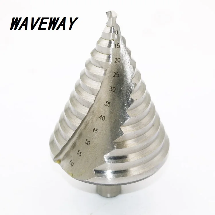 

Ступенчатое сверло WAVEWAY 6-60 мм Hss, набор сверл для сверления отверстий, 12 ступеней, Метрическая ступенчатая дрель, диаметр 13 мм, сверлильный хв...