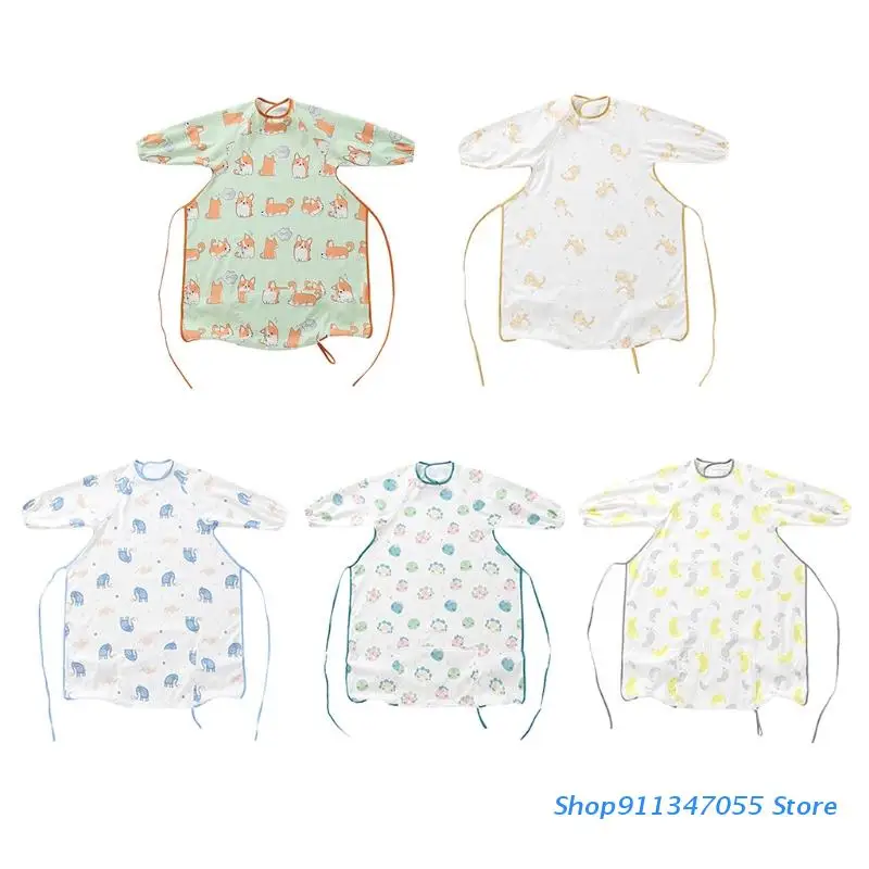 

Нагрудник и фартук с полным покрытием для отлучения ребенка комбинация для младенца малыша обеденное кресло комбинезон детское платье