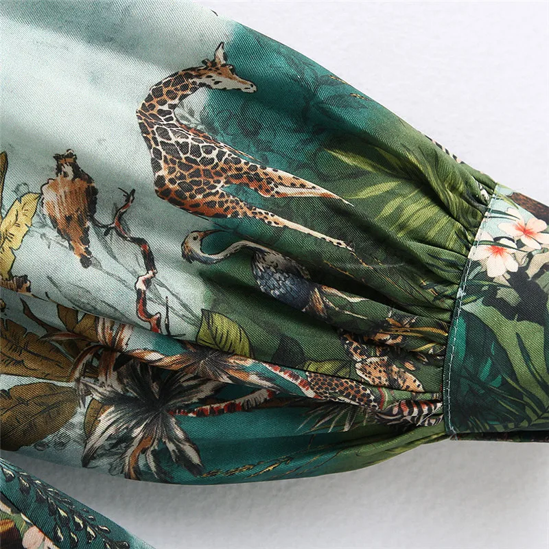 

2020 Stylish Elegant Printed Loose Blouses Women Vintage Lapel Collar Long Sleeve Female Shirts Blusas Chic Tops