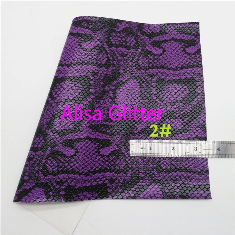 1 шт. A4 Размер 21X29 см Alisa блестящая фиолетовая ткань змеиная искусственная кожа
