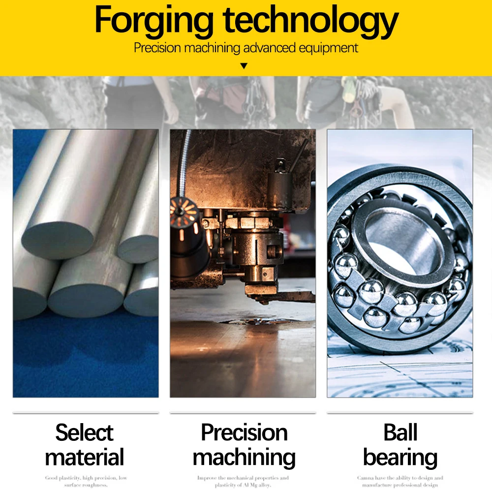 

CAMNAL Pulley Aluminum Double Sheave with Swing Plate for Outdoor Climbing Expansion Caving Rescue