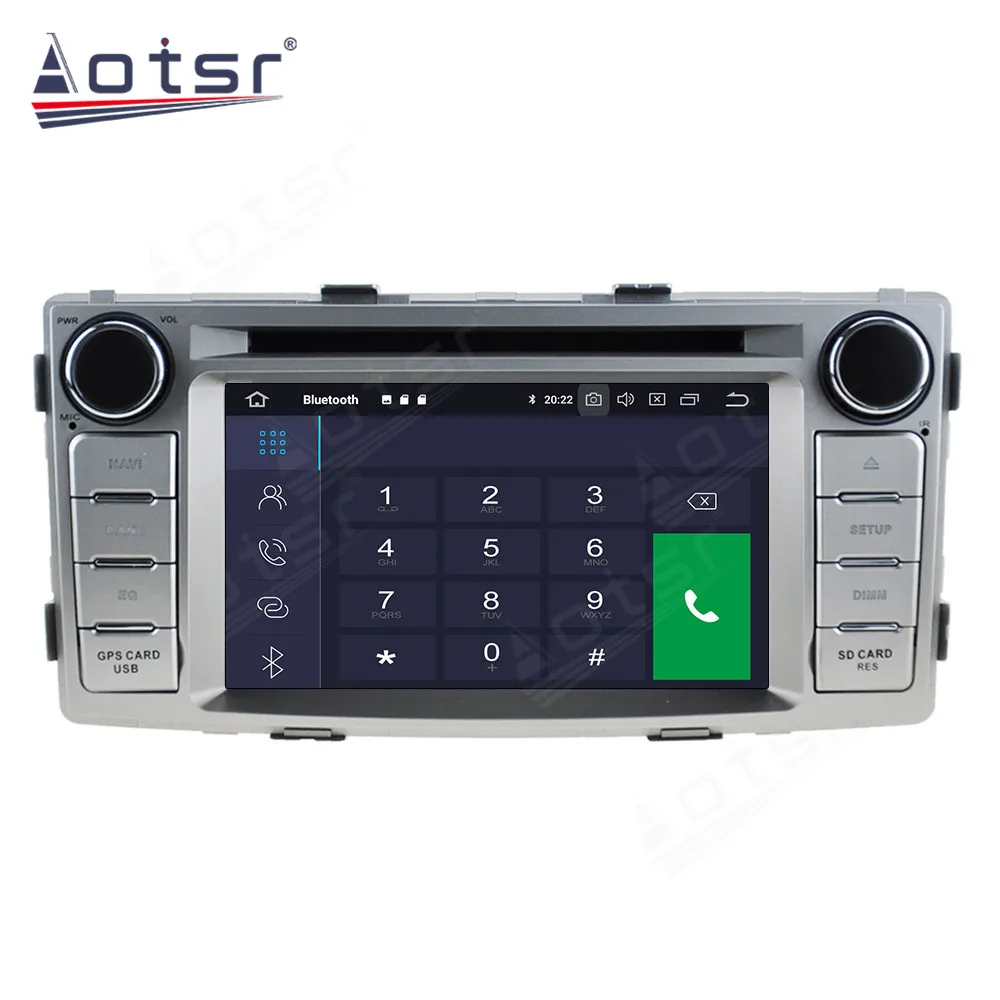 Автомагнитола PX5/PX6 на Android 10 с GPS-навигацией для Toyota Hilux Fortuner 2012-2014