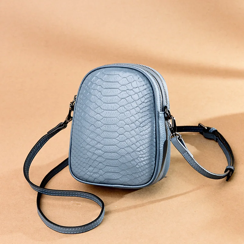 2021 genuine leather womens luxury handbag one shoulder mobile phone bag womens messenger bag new mini cross body bag free global shipping