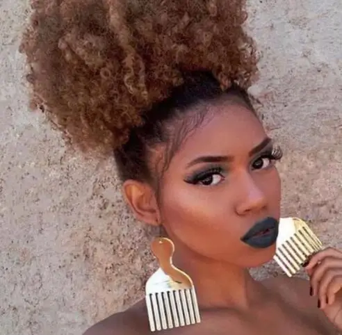 

Индивидуальные Большие Подвески-гребни в новом дизайне, зеркальные серьги золотого цвета для женщин, девушек, модные ювелирные изделия