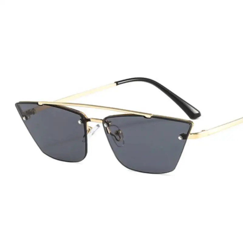 

Солнцезащитные очки «кошачий глаз» без оправы в стиле ретро, 2021