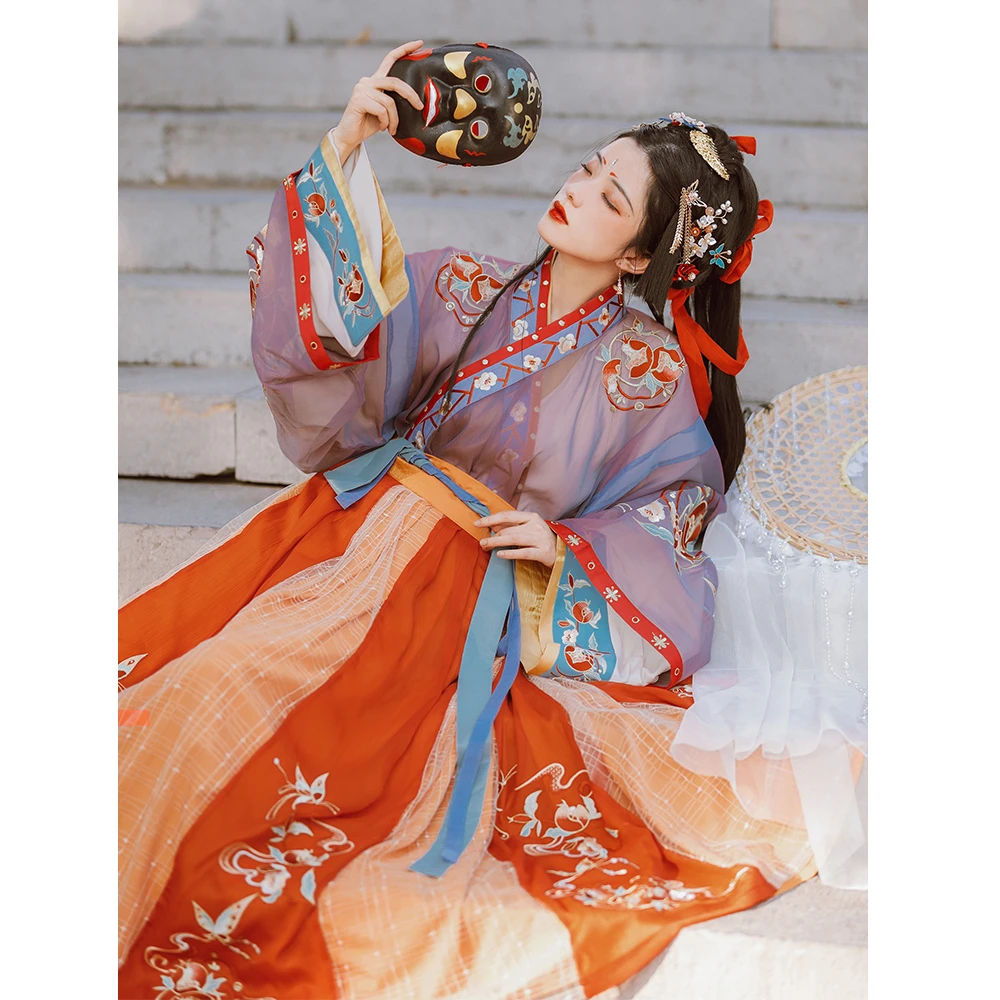 Традиционная китайская одежда для женщин Оригинальная юбка с вышивкой Weijin и
