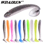 Воблер WDAIREN, Мягкая приманка черви, 5 см, 7 см, 9 см, двухцветный, искусственная силиконовая приманка для окуня, плавающие наживки рыболовные снасти