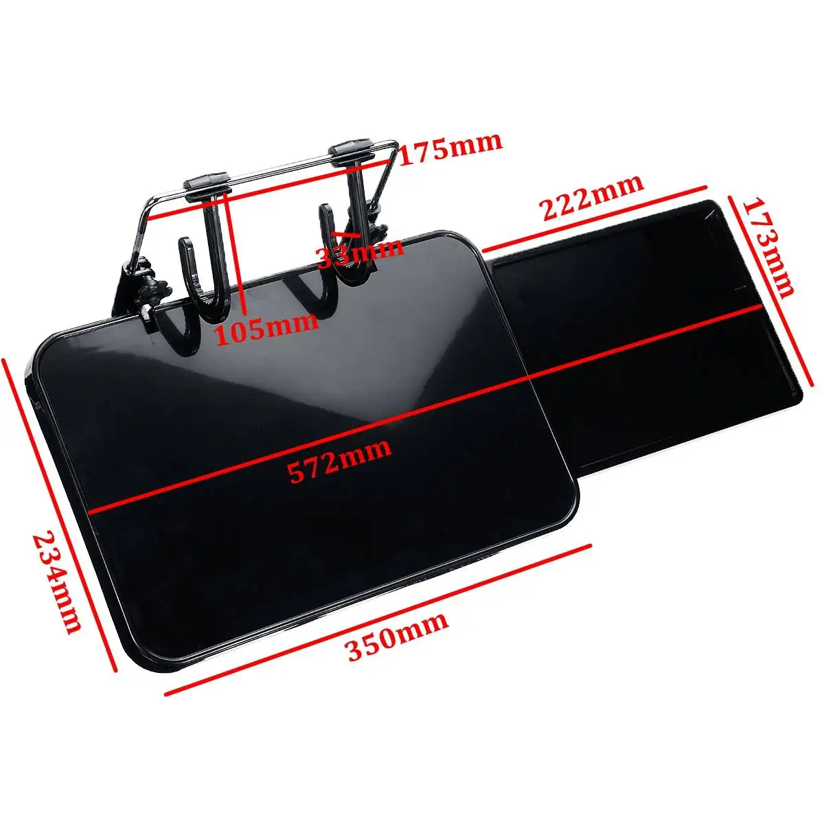 

Foldable Car Seat Steering Wheel Laptop Stand Multi-functional Food Drink Table Holder with Drawer Shelf