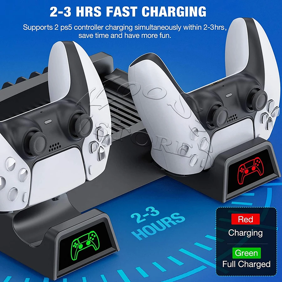 Подставка для вентилятора PS5 консоли контроллер с зарядным устройством хранения