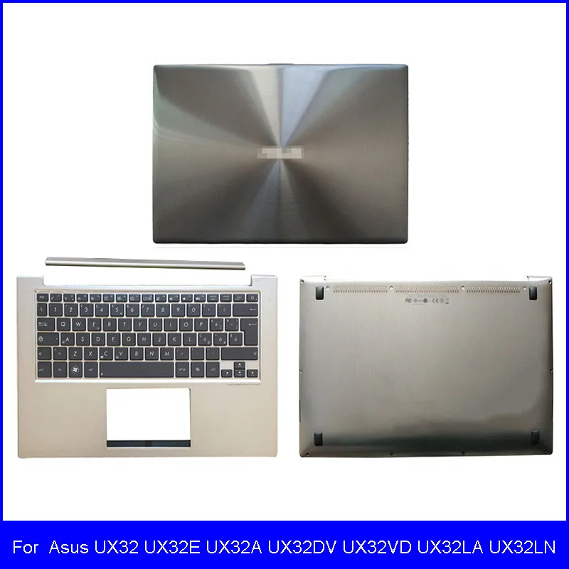

New Laptop LCD Back Cover For Asus UX32 UX32E UX32A UX32DV UX32VD UX32LA UX32LN Palmrest Bottom Case A C D Cover Silver