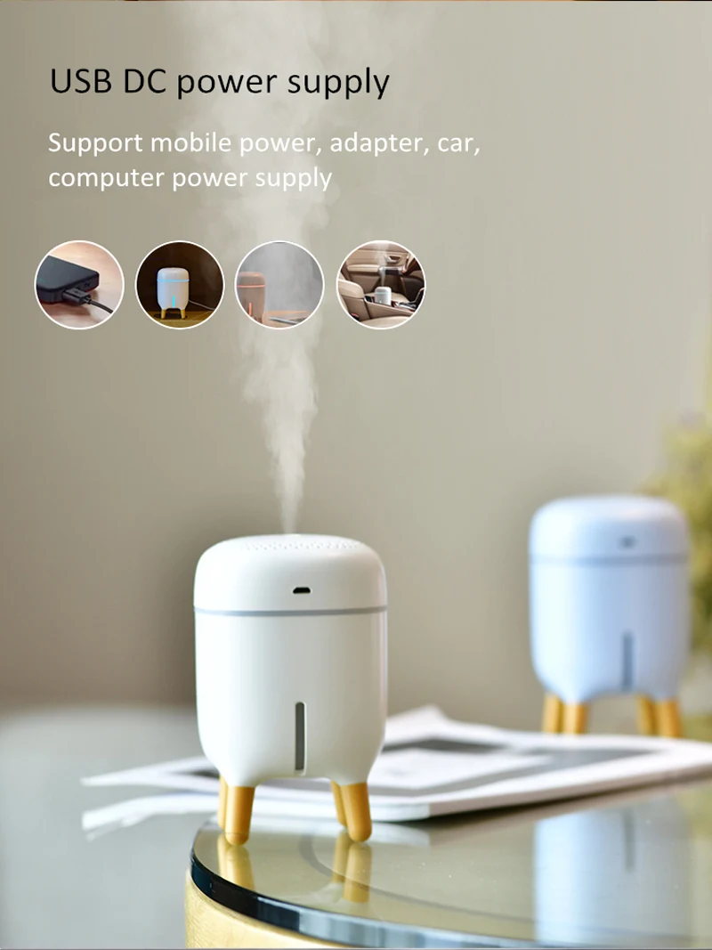 New Aroma Essential Oil Diffuser Shelf Humidifier 240ml Air Purifier LED Night Light USB Mini Fogger Car Air Freshener
