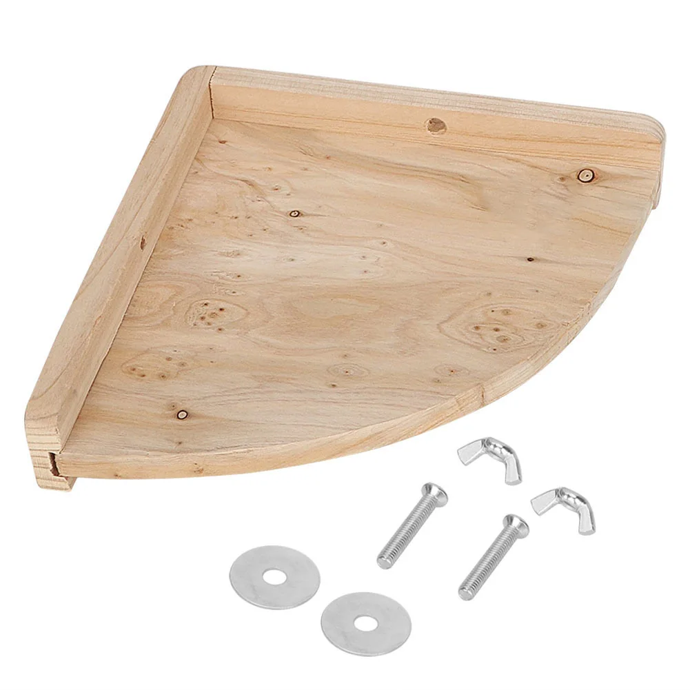 

1PC Wooden Corner Platform Rack Rest Stand For Parrot Hamster Chinchillas Small Pet Cage Accessory