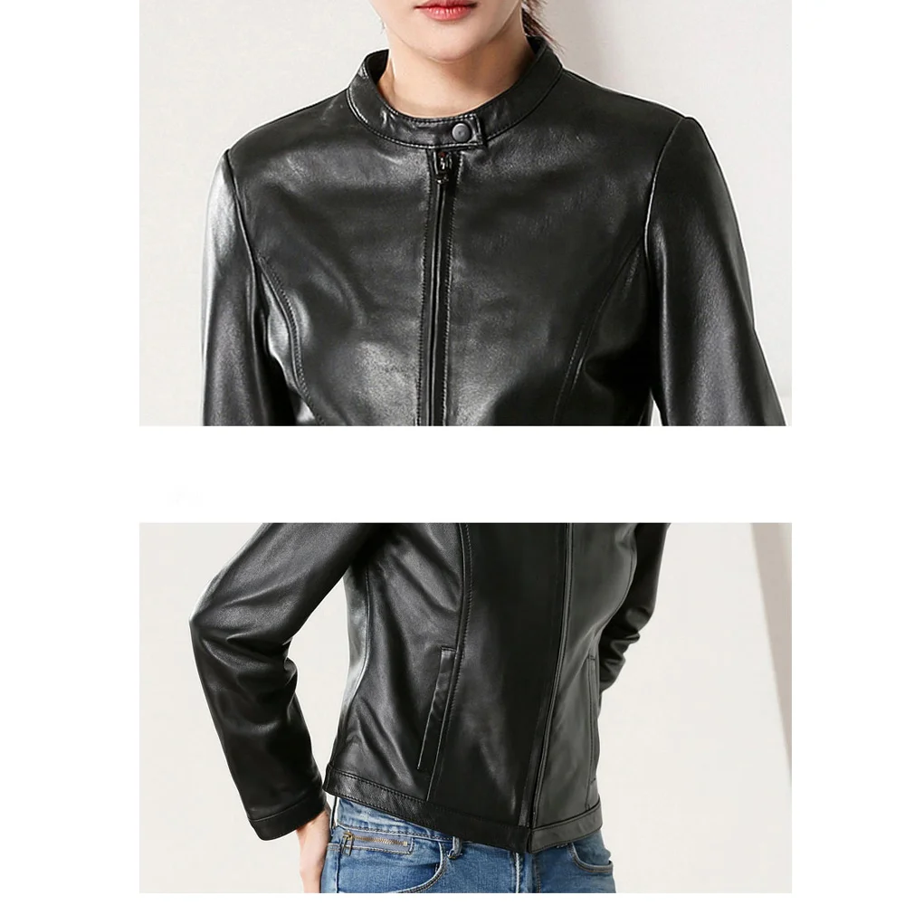 Женская куртка из 100% настоящей овечьей кожи, короткая на зиму 2021 года, базовая модель для женщин плюс размера, модель RZBY247.