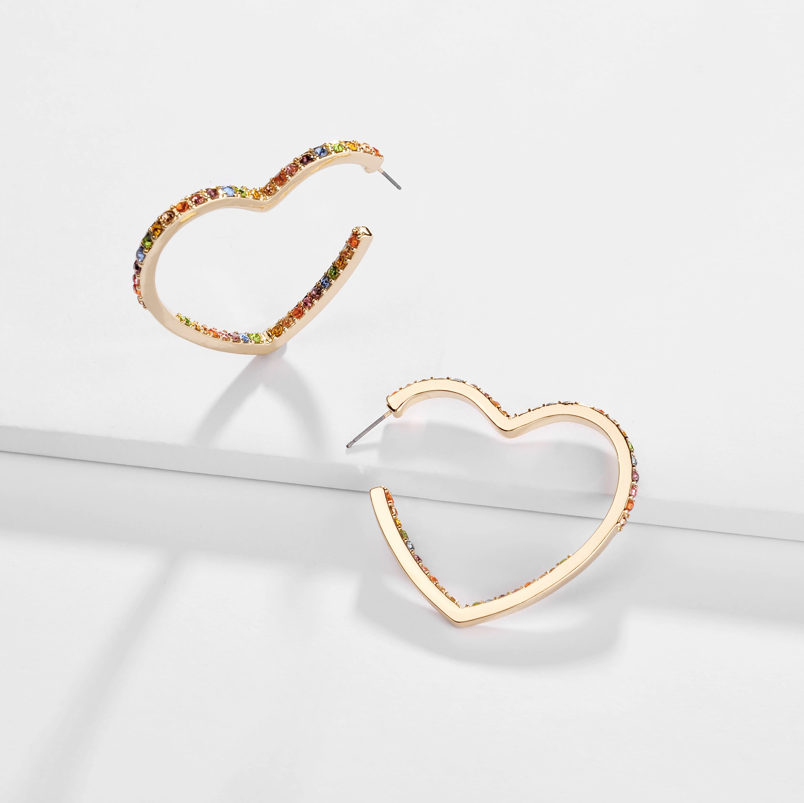 LUNA CHIAO модные ювелирные изделия красочные хрустальные большие в форме сердца