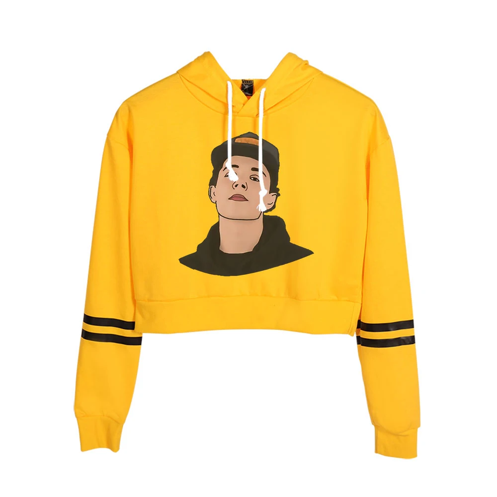 

Nyck Caution Hoodie Female Long Sleeve Navel Cropped Hoodies Women's Pullover Casual Streetwear 2021 Pop Singer Girls Clothes