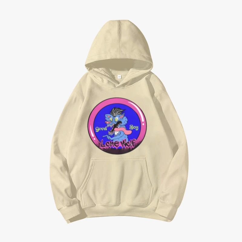 

Женский свитер с капюшоном и длинным рукавом, свитер в уличном стиле Харадзюку с забавными розыгрышками и мультяшным рисунком из мультфиль...