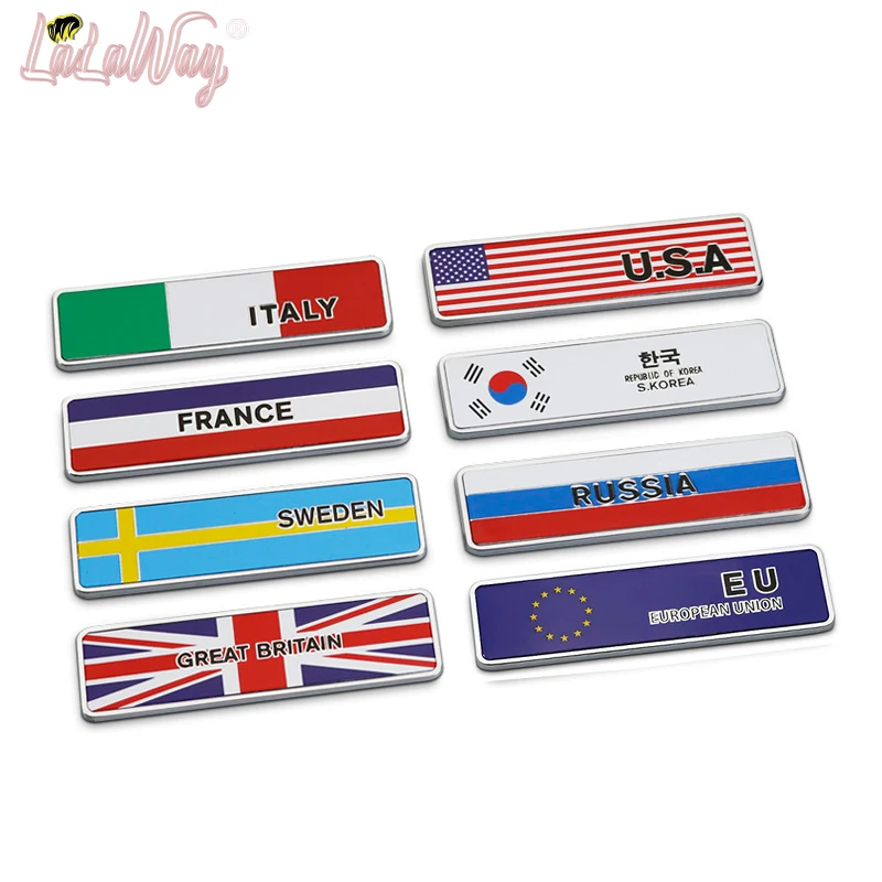 

Mini Car&Moto Exterior Accessories Great Country United States Of Britain England National Flag Aluminum Alloy Car Stick