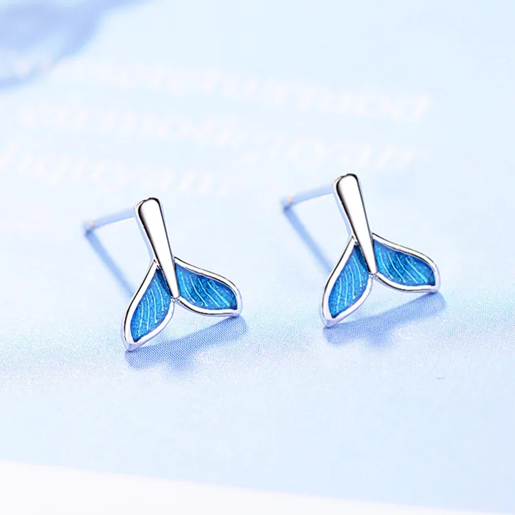 

Серьги-гвоздики женские из серебра 925 пробы, с хвостом русалки