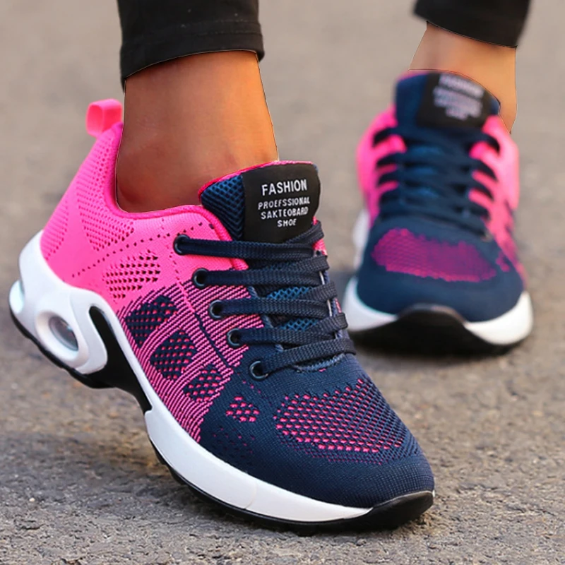 New Platform Sneakers Shoes Breathable Casual Shoes Woman Fashion Height Increasing Ladies Shoes Plus Size 35-42