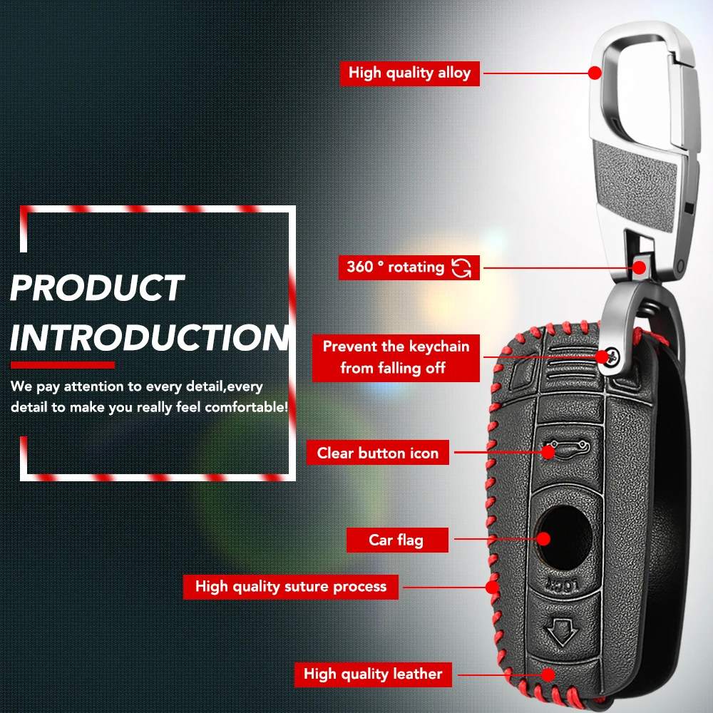 Кожаный чехол для ключей нового дизайна Bmw E90 E30 E60 E34 E36 E38 E39 E46 118 220 M235 320 328 428 435 528 X1 X3