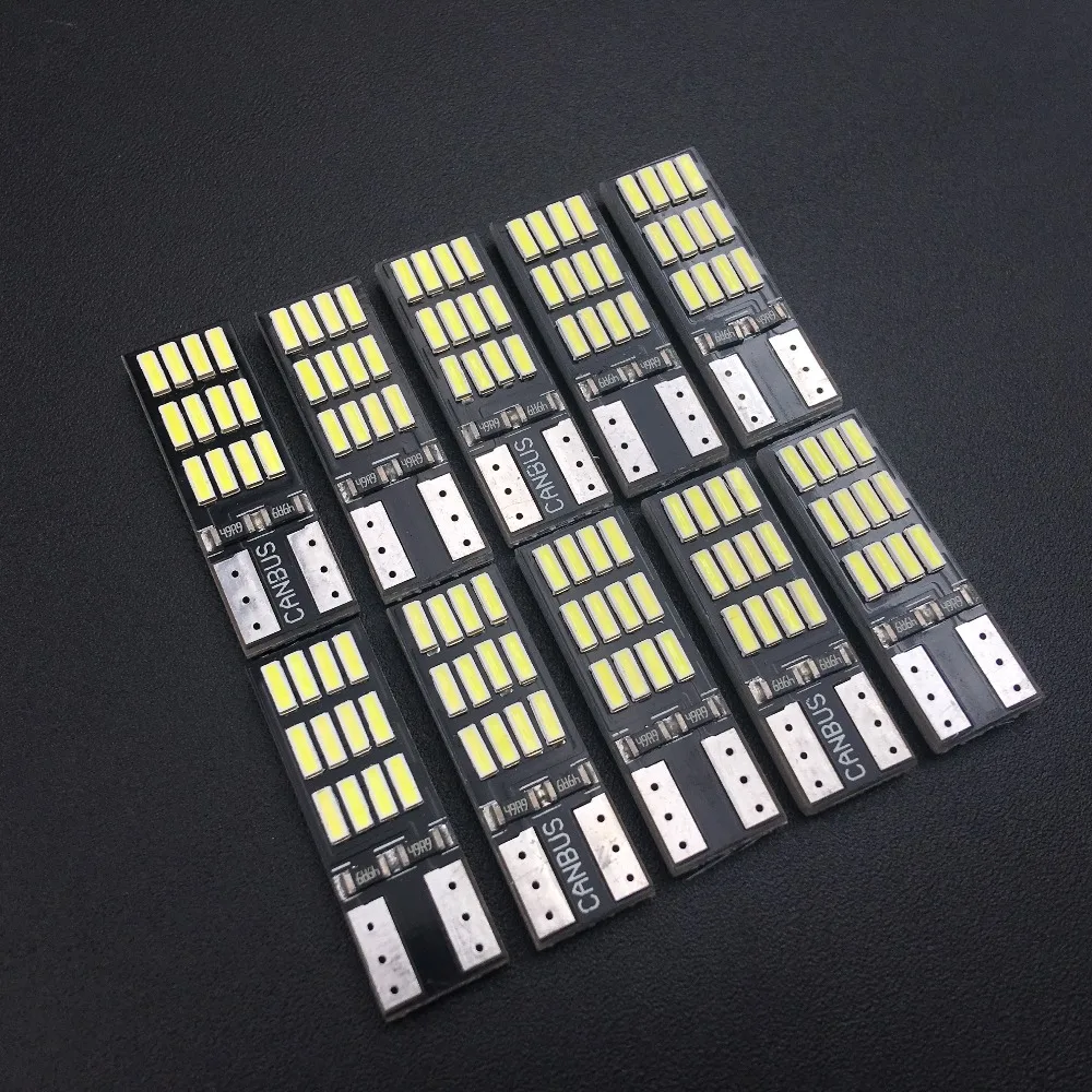 Светодиодные лампы Canbus T10 4014 SMD 24 12 В светодиодсветильник Лампа 194 168 W5W