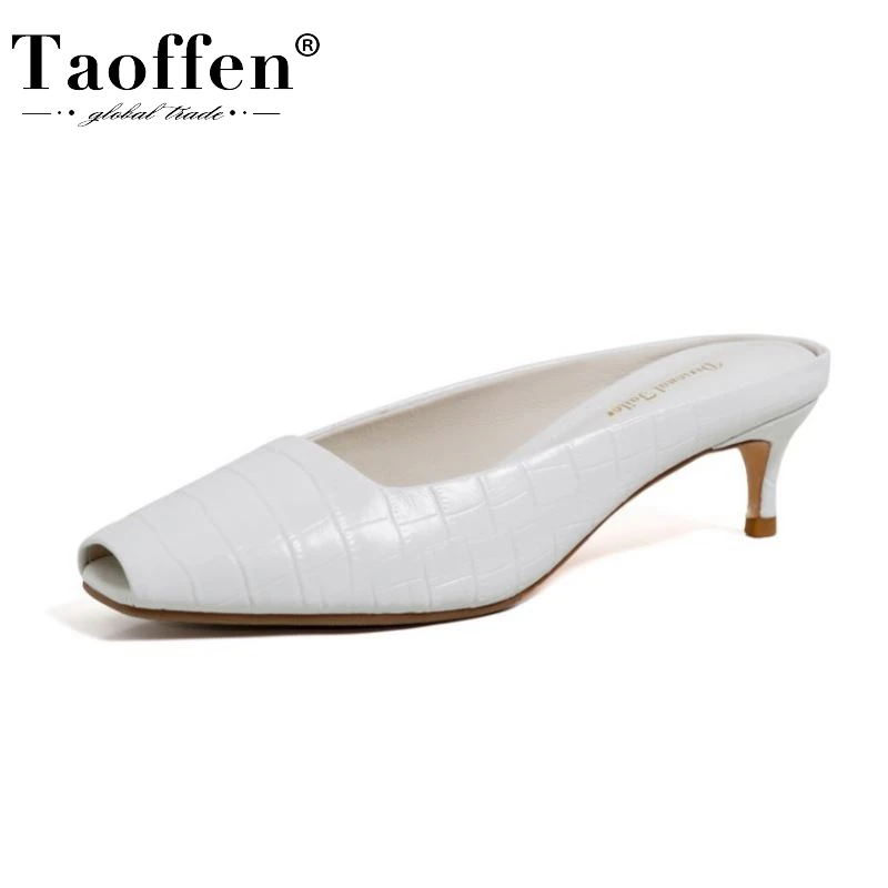 

Женские вечерние соножки из коровьей кожи Taoffen, летние босоножки размеров 33-40 с открытым носком