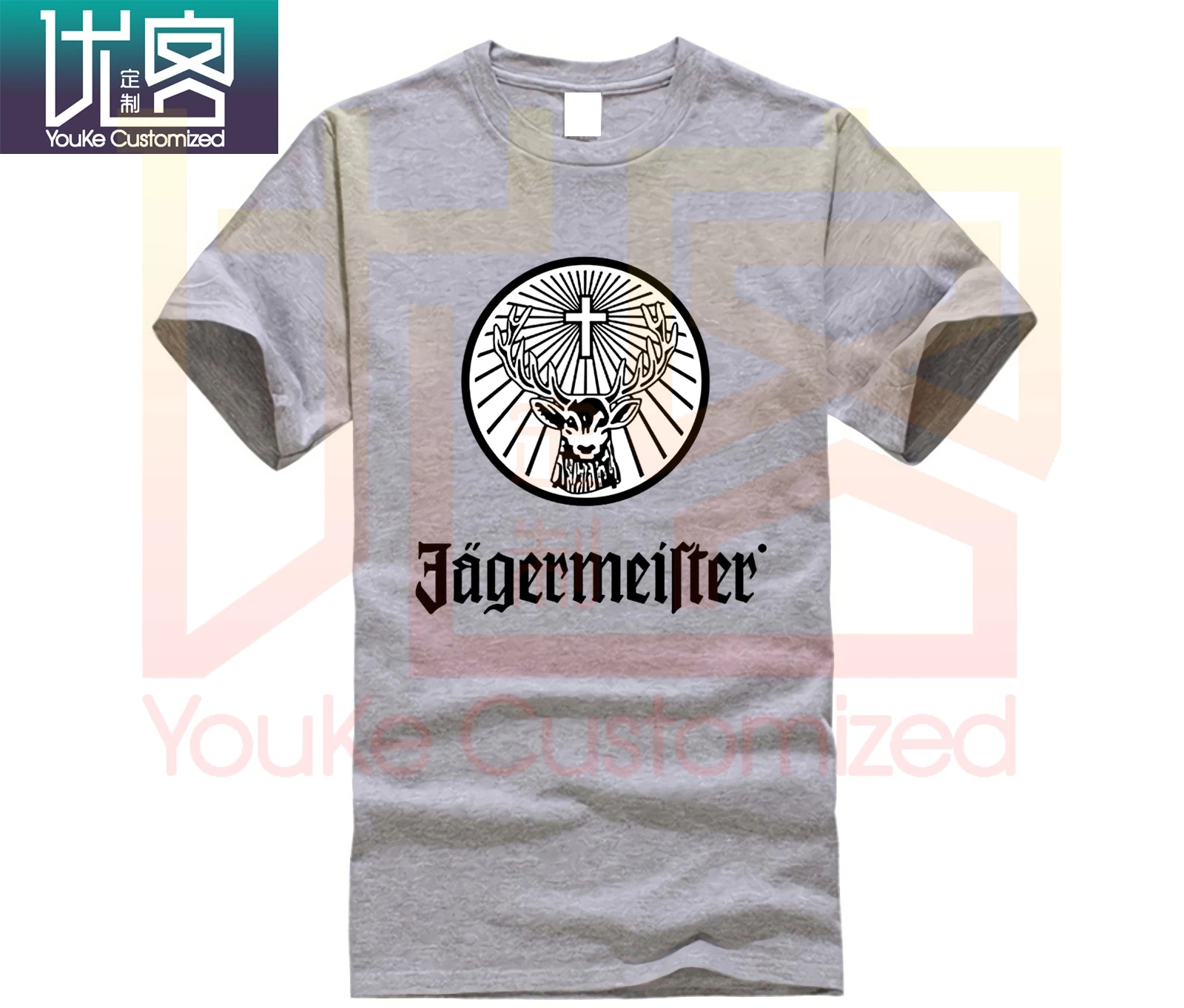 Мужская футболка в стиле ретро с логотипом jagermeister music tour Лидер продаж 100% хлопок