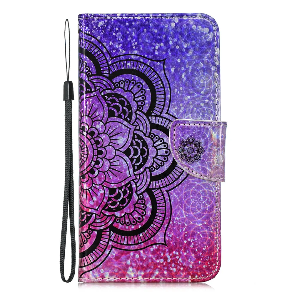 Роскошный блестящий чехол-книжка для samsung Galaxy S10e S10 S9 S8 Plus S7 Edge J4 Plus J6 откидной кожаный чехол с лазерной росписью - Цвет: SFQH