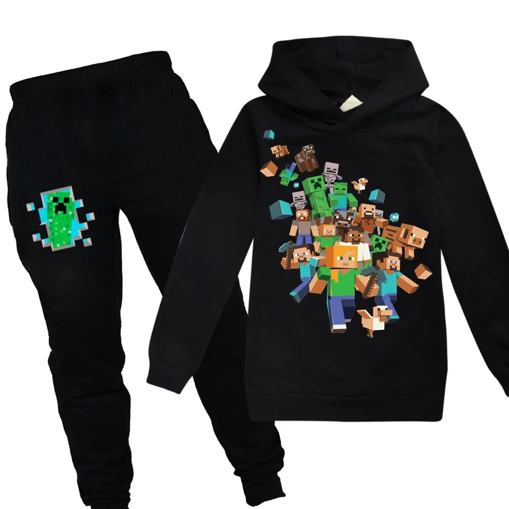 

game Cartoon Hoodies for Kids Boy Sweatshirt Sets Girls Winter Clothing Children Casual Tracksuit Hooded With Pants