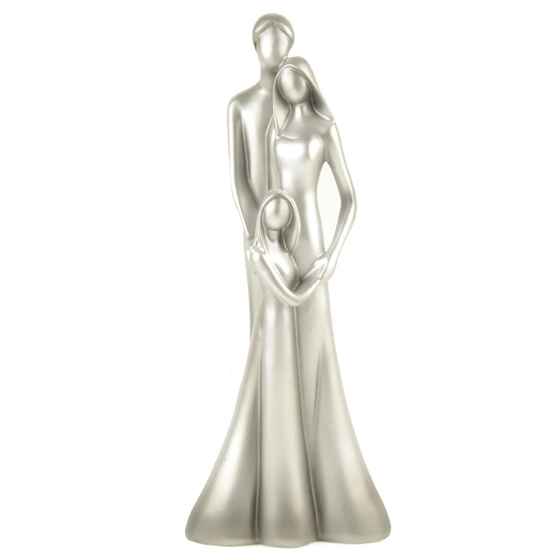 Nordic Style Family Figurines Mom Dad Daughter Angel Statue Holy Home Decoration Accessories for Living Room Vintage Decor | Дом и сад