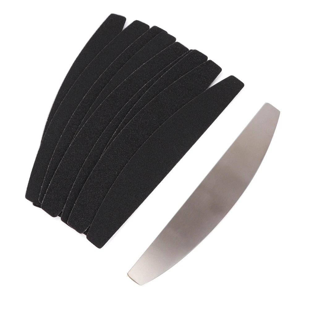 10Pcs Nail File Sanding Buffer Block Pedicure Manicure Buffing Beauty Tools Professional Nail Buffer Files with Metal Handle