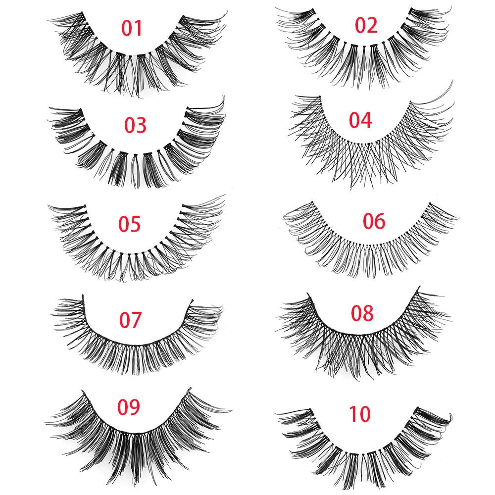 10 пар Wispies накладные ресницы Толстые Длинные Накладные крест мягкие