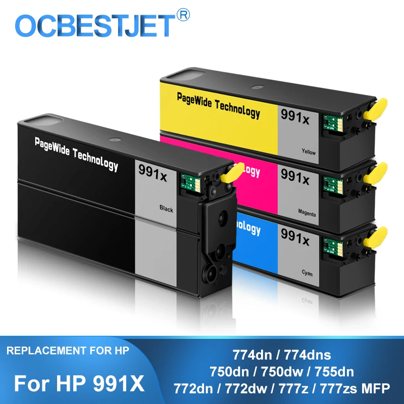 [Third Party Brand] For HP 991 991X Compatible Ink Cartridge With Ink PageWide 755dn 774dn 750dn 750dw 772dn 772dw 777z 777zs