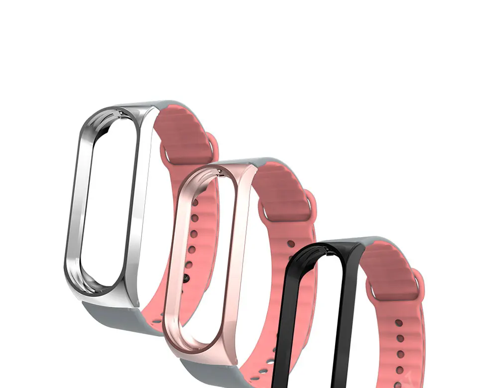 FGCLSY mi Band 4 3 спортивный ремешок для xiaomi mi band 4 3 силиконовый ремешок на запястье аксессуары браслет металлический слот для xiaomi mi band 4