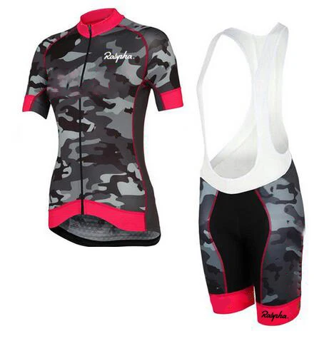 

Lepiny Women Clothing Cycling Jersey Set Camouflage Breathable Bicycle Team Summer Maillot Ciclismo MTB Bike Sportswear Suit