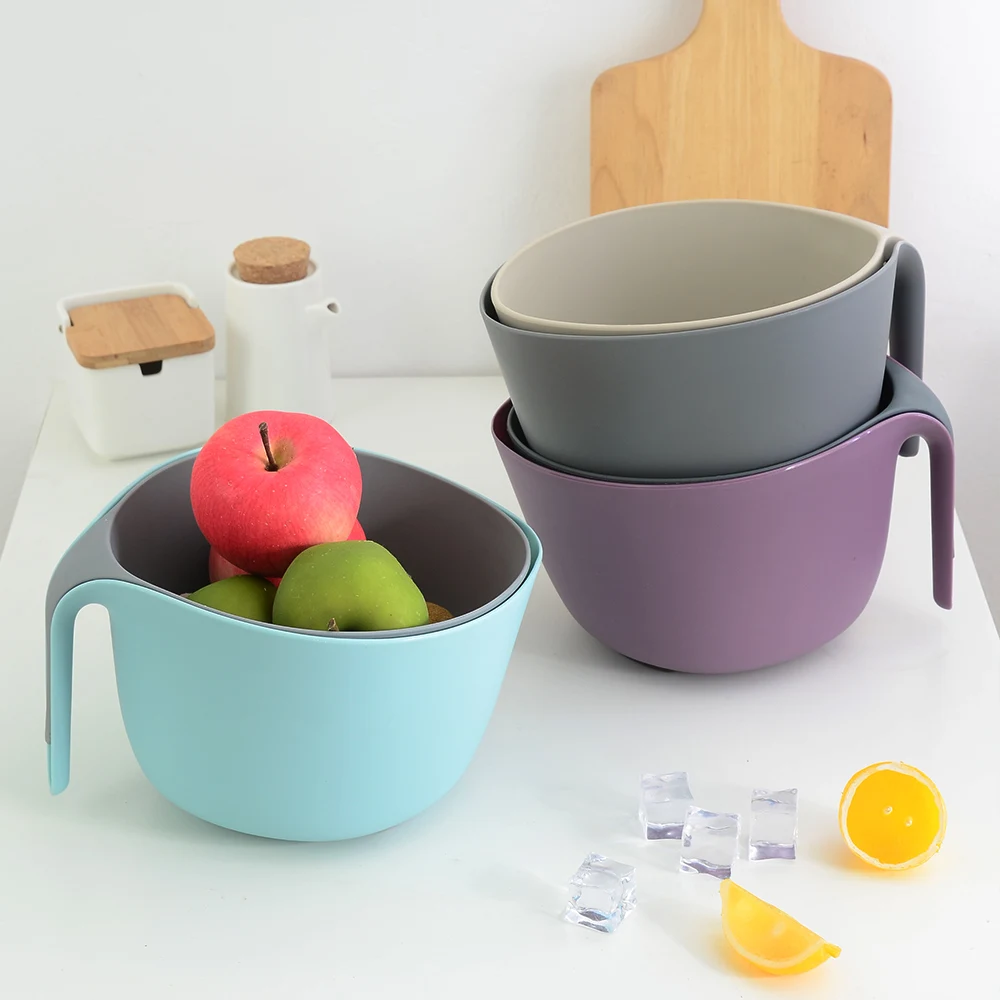 Корзина с двойным сливом для мытья посуды Кухонное ситечко овощей фруктов лапши